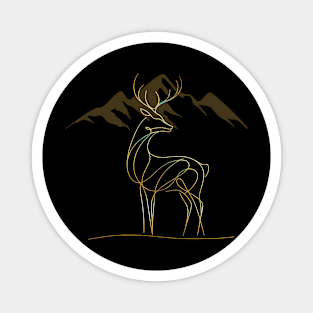 Wilderness Wonders A Deer Amongst the Mountains Camping Experience Magnet